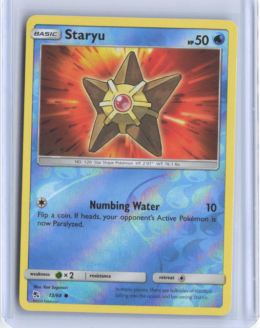 Staryu 13/68 Common Hidden Fates Pokemon Reverse Holo TCG Card