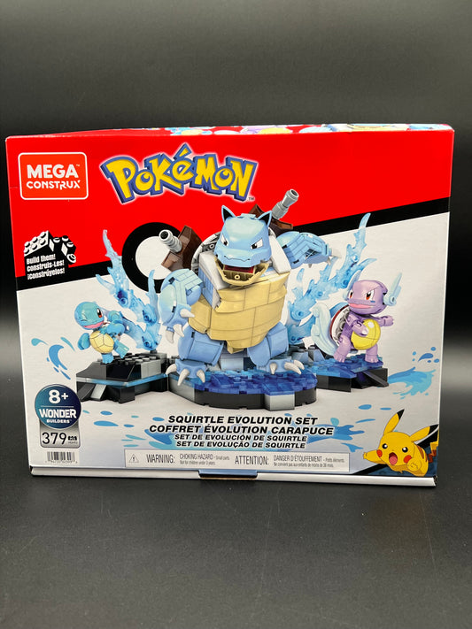 MEGA Pokémon Squirtle Blastoise Evolution Building Set with 379 Bricks and Special Pieces, Toy Gift Set for Ages 8+ and up, HDH93