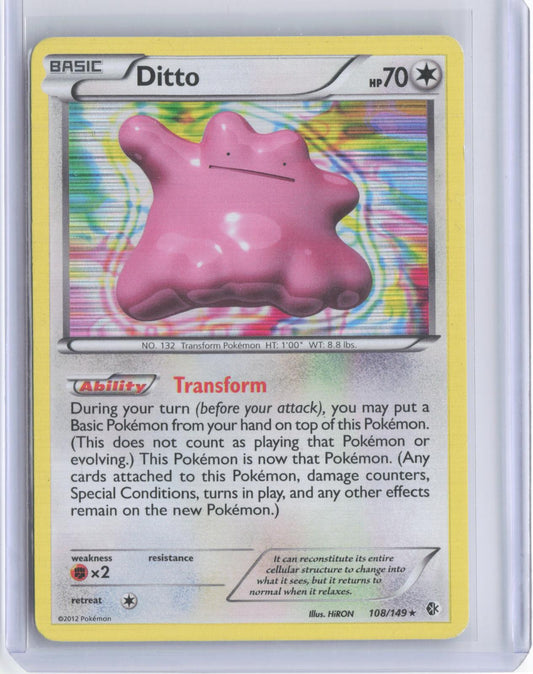 Ditto 108/149 Holo Rare Boundaries Crossed Pokemon