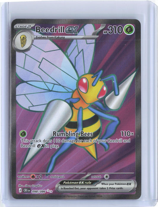 Beedrill ex 098/086 Ultra Rare Chaos Rising Pokemon Holo