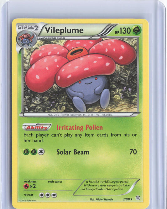 Vileplume 3/98 Rare Ancient Origins Pokemon TCG Card