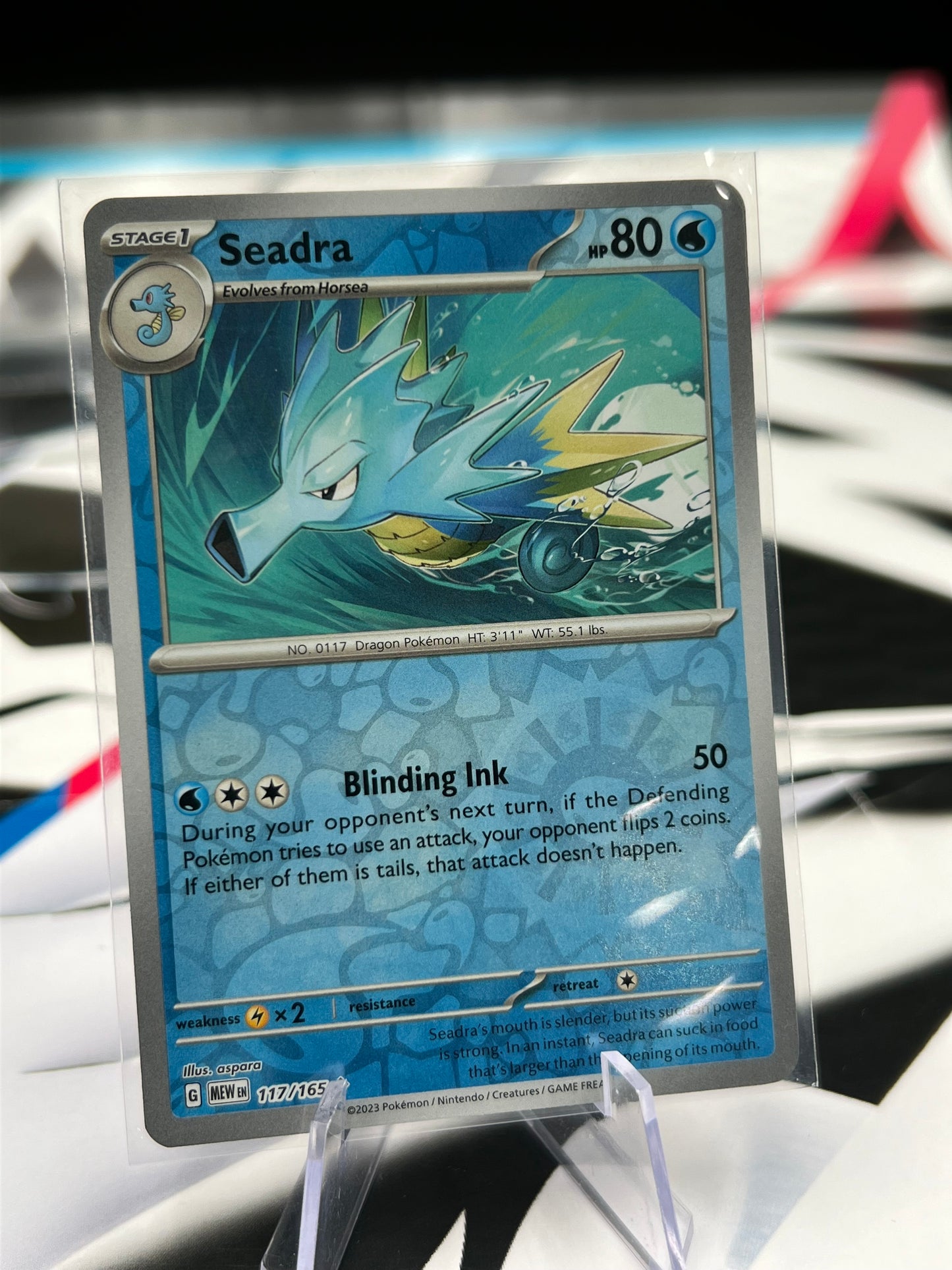 Seadra Reverse Holo 117/165 - SV: Scarlet & Violet 151 (MEW) Pokémon Card TCG