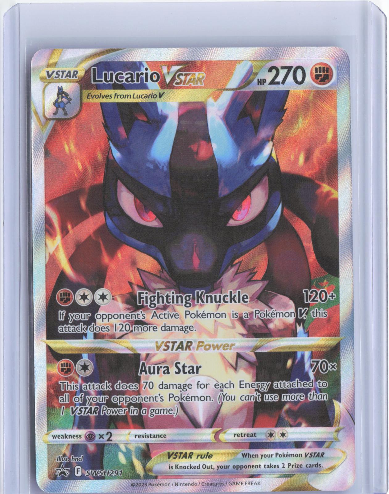 Lucario VSTAR SWSH291 Holo Promo Sword & Shield Promo Pokemon Holo TCG Card
