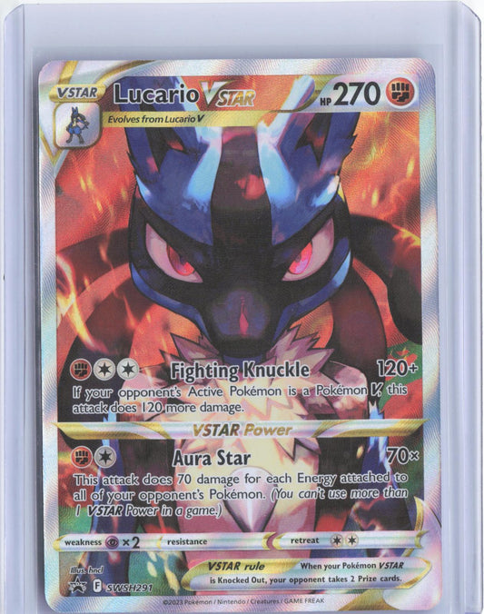 Lucario VSTAR SWSH291 Holo Promo Sword & Shield Promo Pokemon Holo TCG Card