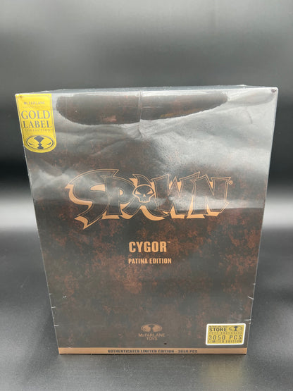 McFarlane Toys -Gold Label Collection Spawn Cygor Patina Edition Mega Figure New
