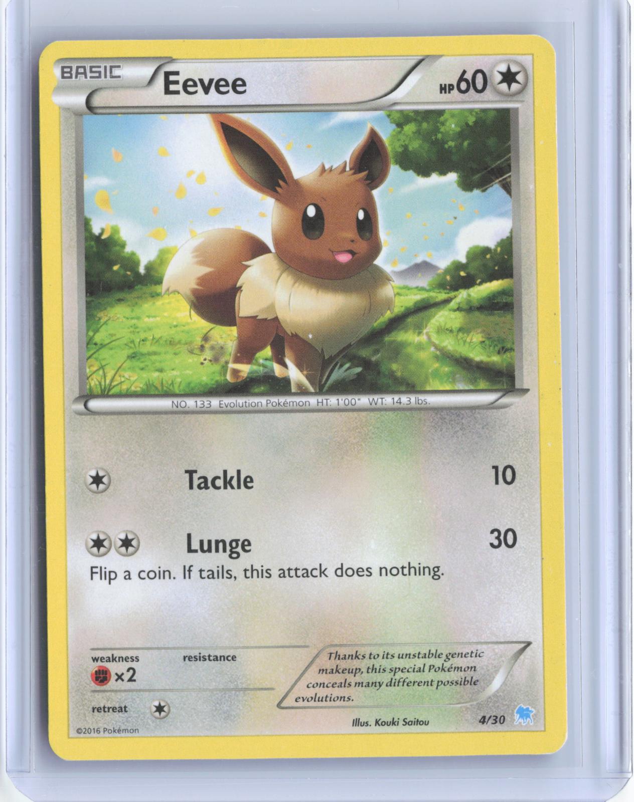 Eevee 4/30 Common XY Trainer Kit: Pikachu Libre & Suicune Pokemon TCG Card