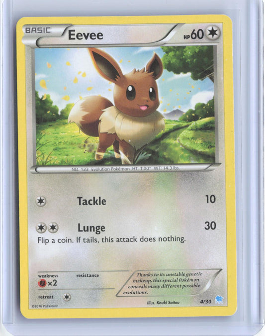 Eevee 4/30 Common XY Trainer Kit: Pikachu Libre & Suicune Pokemon TCG Card