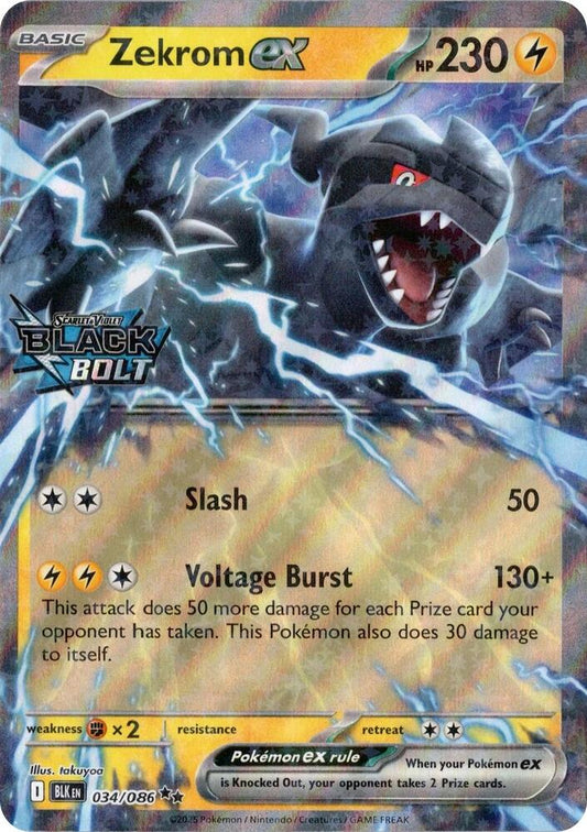 Zekrom ex 034/086 (Black Bolt Stamped) - Miscellaneous Cards & Products (MCAP) Pokémon TCG