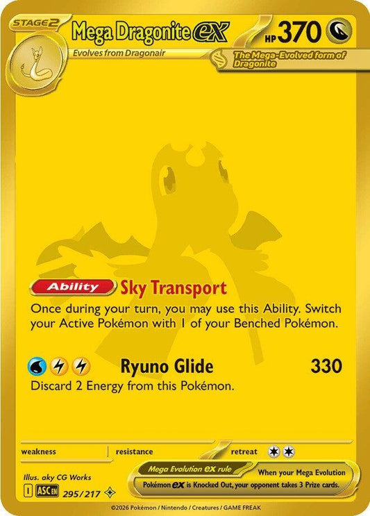 Mega Dragonite ex Holo Mega Hyper Rare ME: Ascended Heroes 295/217