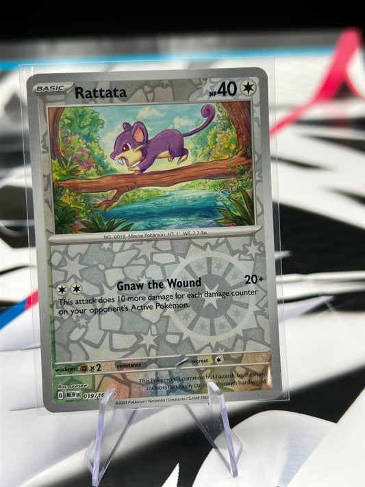 Rattata Reverse Holo 019/165 - SV: Scarlet & Violet 151 (MEW) Pokémon Card TCG