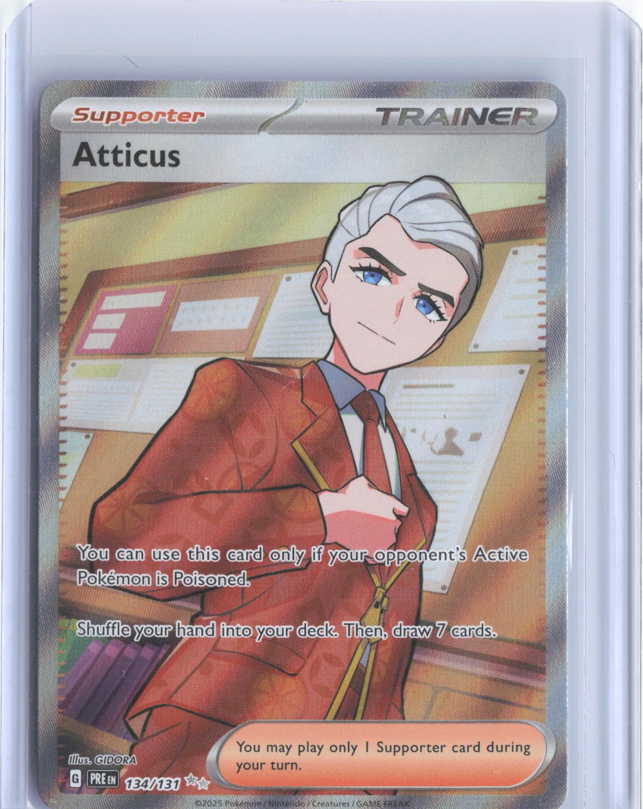 Atticus 134/131 Holo Ultra Rare Prismatic Evolutions Pokemon TCG Card