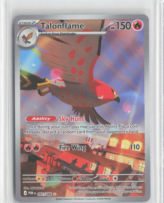 Talonflame 091/088 Holo Illustration Rare Perfect Order Pokemon
