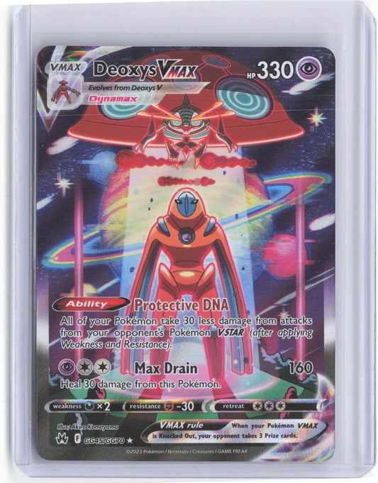 Deoxys VMAX GG45/GG70 Holo VMAX Rare Crown Zenith Galarian Gallery Pokemon