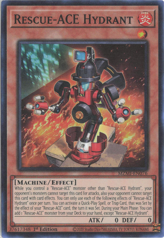 Rescue-ACE Hydrant MZMI-EN076 Super Rare Maze of Millennia Yu-Gi-Oh 1st Edition