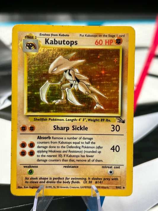 Kabutops 09/62 Holo Rare (9) - Fossil (FO) WOTC Vintage Pokémon TCG