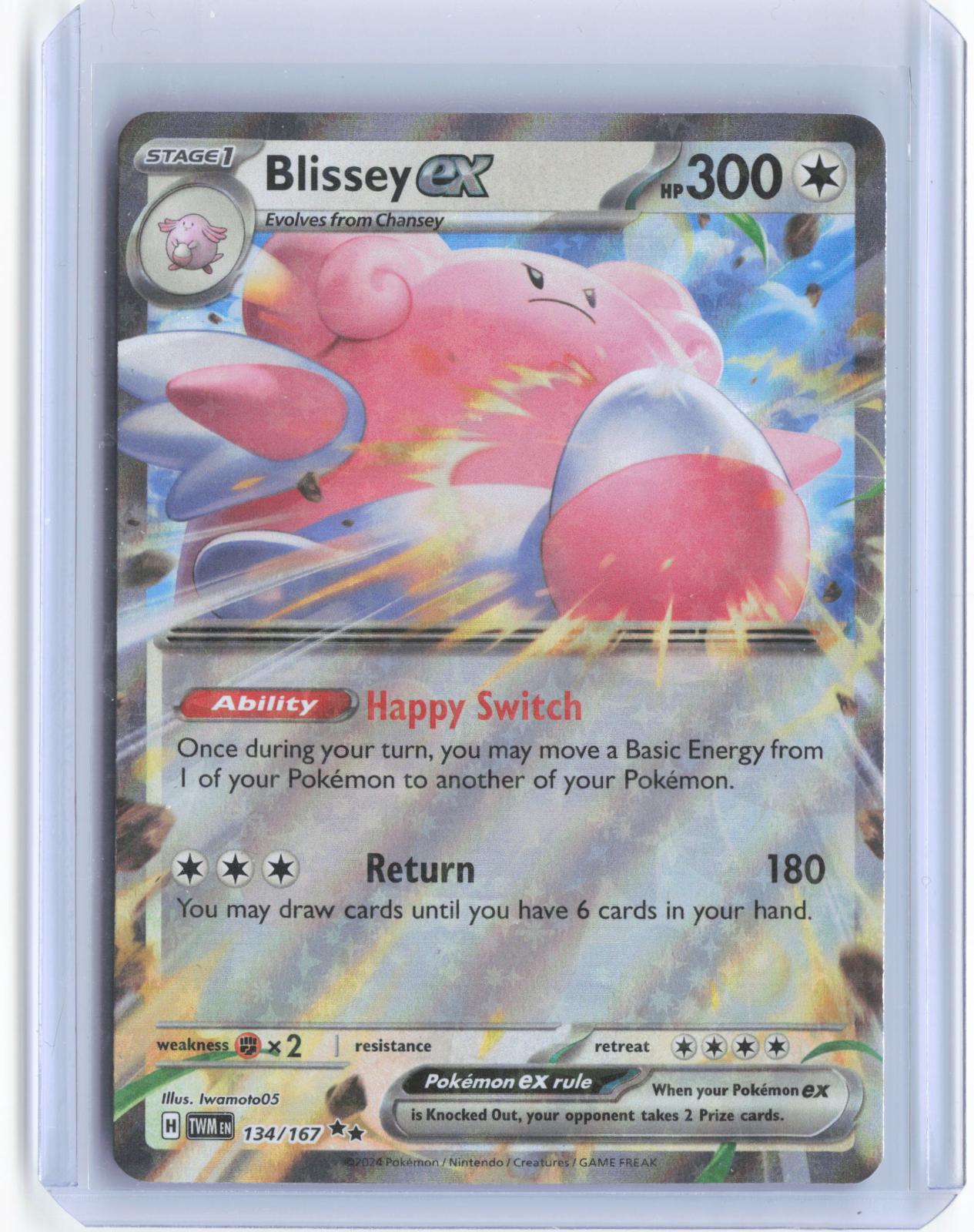 Blissey ex 134/167 Double Rare Twilight Masquerade Pokemon TCG Card