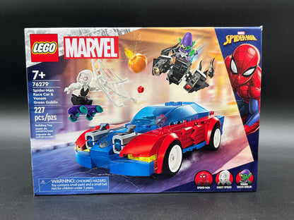 Spider-Man Race Car & Venom Green Goblin, Marvel Building Toy for Kids with Ghost-Spider Minifigure and Buildable Race Car Toy, Spider-Man Gift for Boys and Girls Ages 7 and Up, 76279 LEGO Marvel