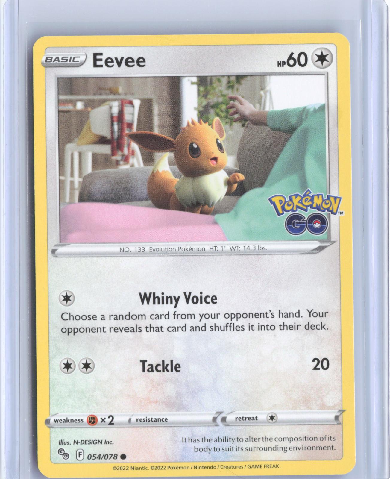 Eevee 054/078 Common Pokemon GO Pokemon TCG Card