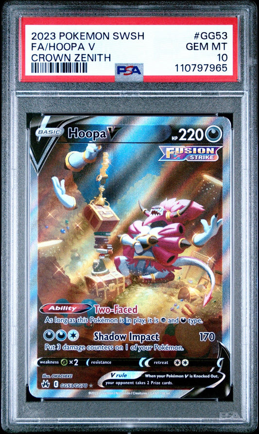 PSA 10 Hoopa V GG53/GG70 - Crown Zenith: Galarian Gallery (CRZ:GG) POKÉMON TCG