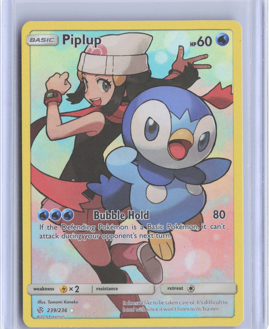 Piplup (Secret) Holo Secret Rare SM - Cosmic Eclipse 239/236