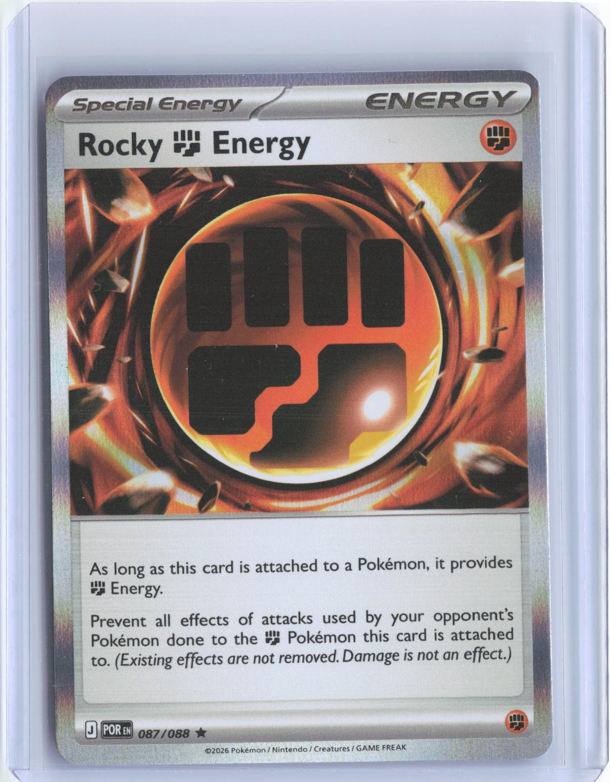 Rocky Fighting Energy 087/088 Rare Perfect Order Pokemon TCG Card