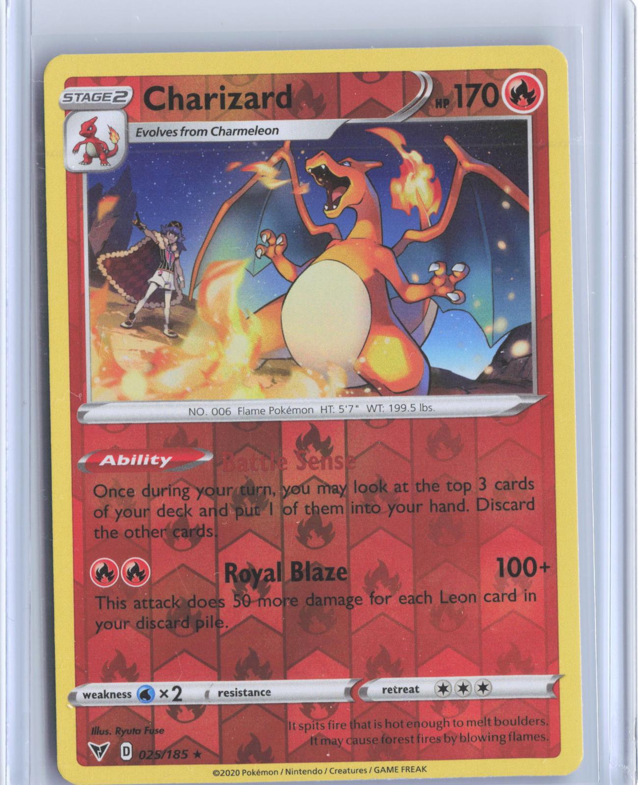 Charizard 025/185 Rare Vivid Voltage Pokemon Reverse Holo