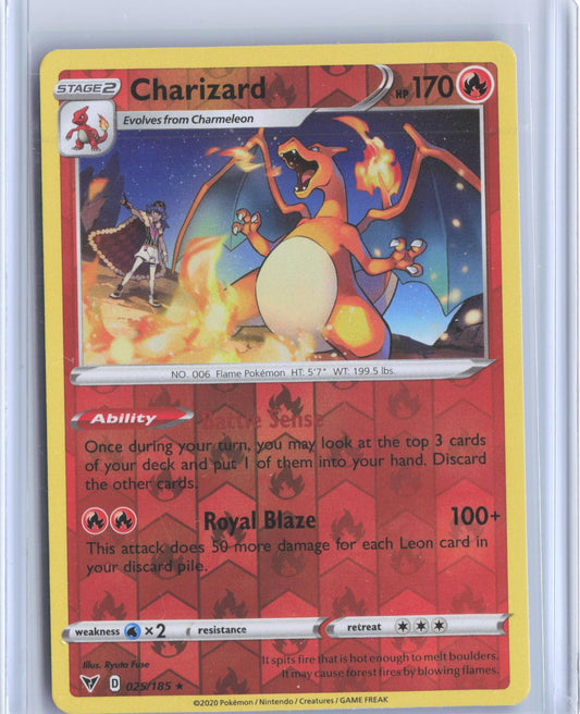 Charizard 025/185 Rare Vivid Voltage Pokemon Reverse Holo
