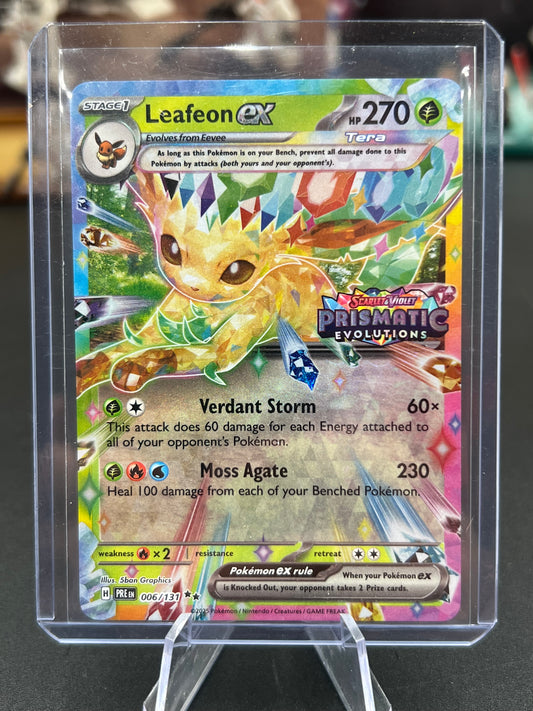 Leafeon ex - 006/131 (Prismatic Evolutions Stamp) - Miscellaneous Cards & Products (MCAP) Pokémon TCG