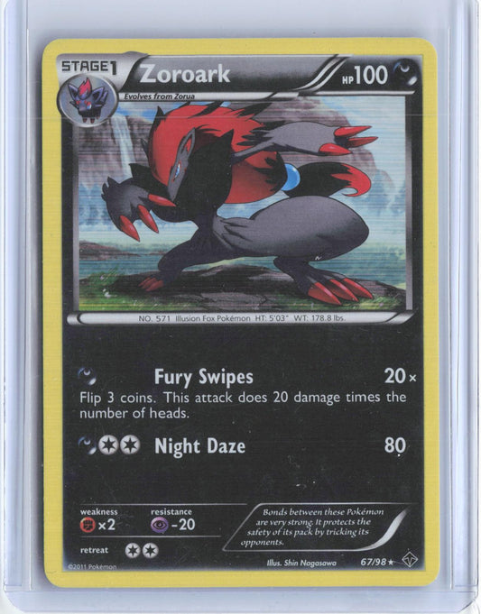 Zoroark 67/98 Holo Rare Emerging Powers Pokemon