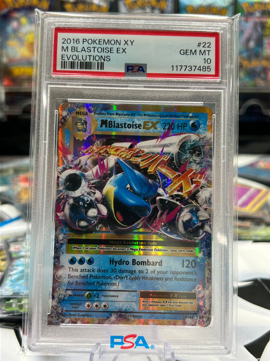 PSA 10 M Blastoise EX 22/108 - XY - Evolutions (EVO) Pokémon TCG