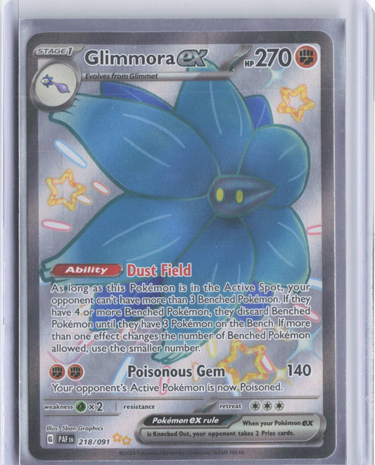 Glimmora ex 218/091 Shiny Ultra Rare Paldean Fates Pokemon Holo