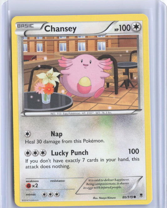 Chansey 80/119 Common Phantom Forces Pokemon TCG Card