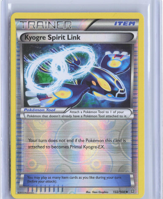 Kyogre Spirit Link 132/160 Uncommon Primal Clash Pokemon Reverse Holo TCG Card