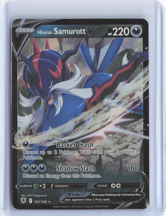 Hisuian Samurott V 101/189 Holo V Rare Astral Radiance Pokemon