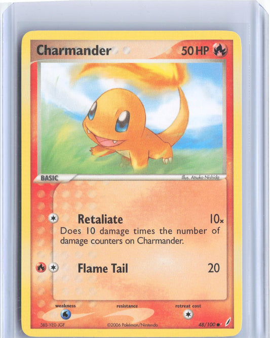 Charmander 48/100 Common Crystal Guardians Pokemon TCG Card