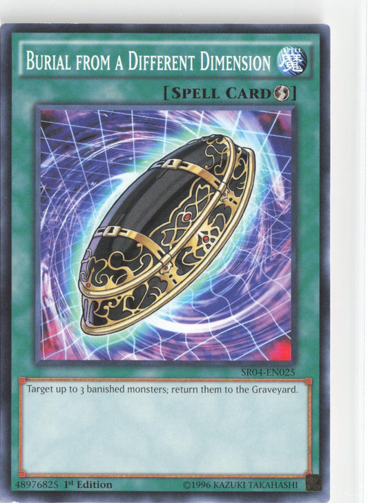 Burial from a Different Dimension SR04-EN025 Structure Deck: Dinosmasher's Fury Yu-Gi-Oh 1st Edition