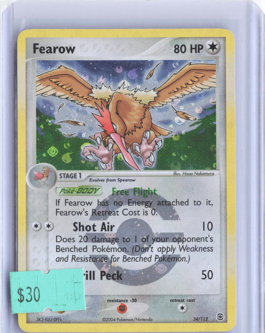 Fearow 24/112 Rare FireRed & LeafGreen Pokemon Reverse Holo TCG Card