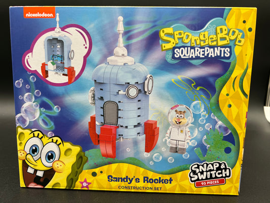 SpongeBob SquarePants Sandys Rocket Construction Set Snap and Switch New Nickelodeon Not Lego 95 Pieces
