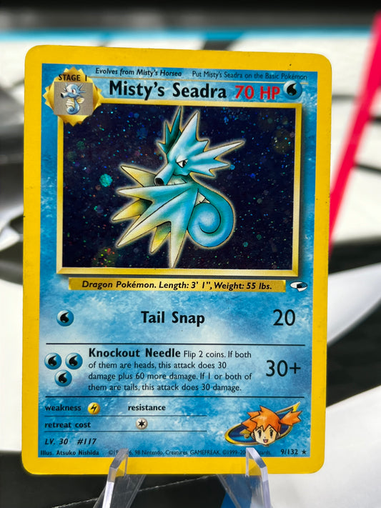 Misty's Seadra 009/132 Holo Rare - Gym Heroes (G1) WOTC Vintage Pokémon TCG