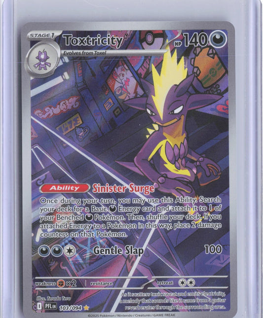 Toxtricity 103/094 Illustration Rare Phantasmal Flames Pokemon Holo