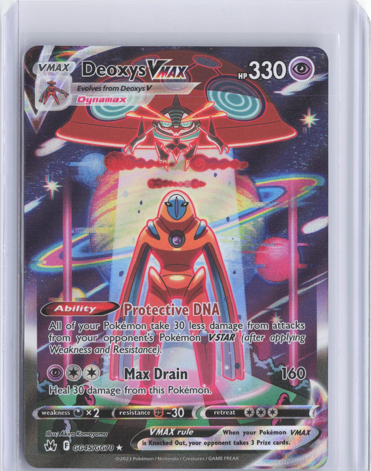 Deoxys VMAX GG45/GG70 Holo VMAX Rare Crown Zenith Galarian Gallery Pokemon