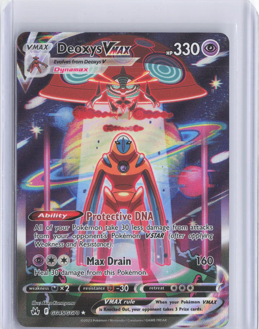 Deoxys VMAX GG45/GG70 Holo VMAX Rare Crown Zenith Galarian Gallery Pokemon