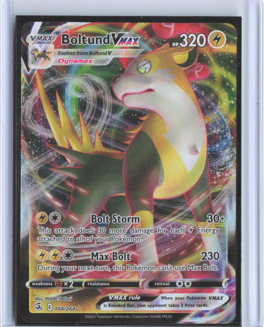 Boltund VMAX 104/264 Holo VMAX Rare Fusion Strike Pokemon