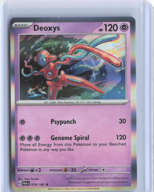 Deoxys 074/182 Rare Paradox Rift Pokemon Holo TCG Card