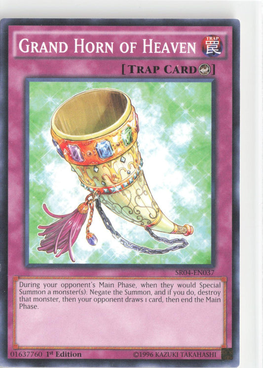 Grand Horn of Heaven SR04-EN037 Structure Deck: Dinosmasher's Fury Yu-Gi-Oh 1st Edition