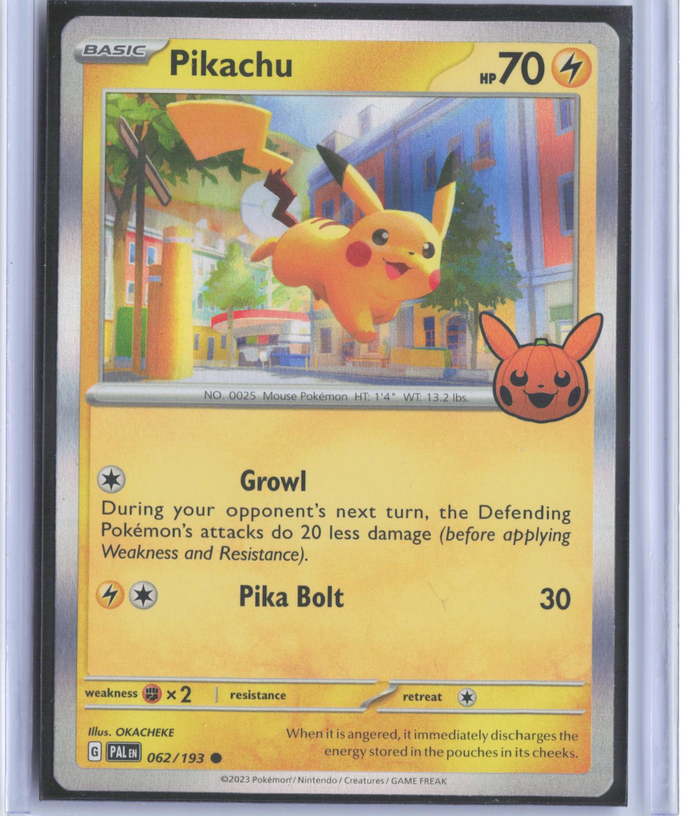 Pikachu 062/193 Holo Common Trick or Trade BOOster 2023 Pokemon TCG Card