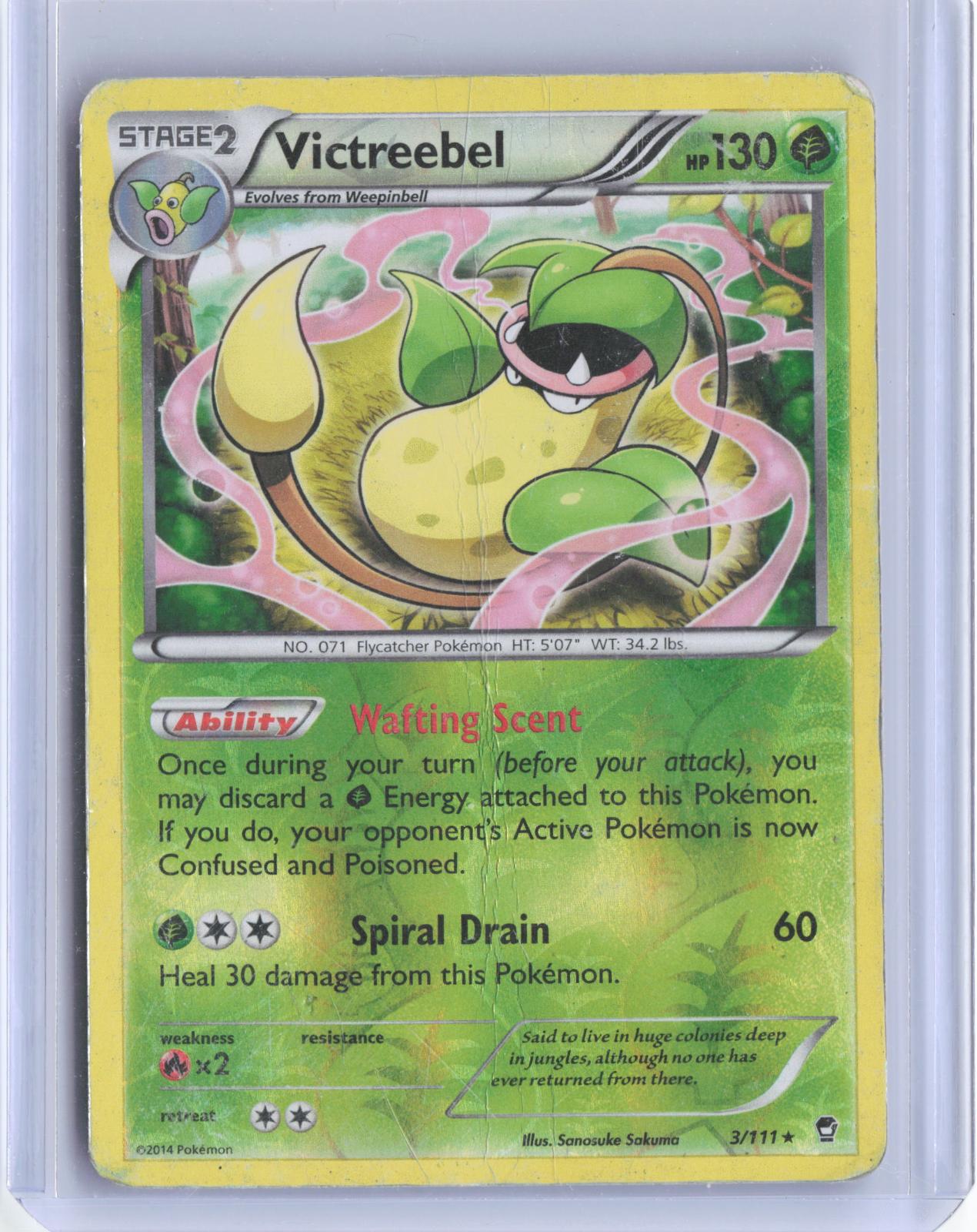 Victreebel 3/111 Holo Rare Furious Fists Pokemon Reverse Holo TCG Card