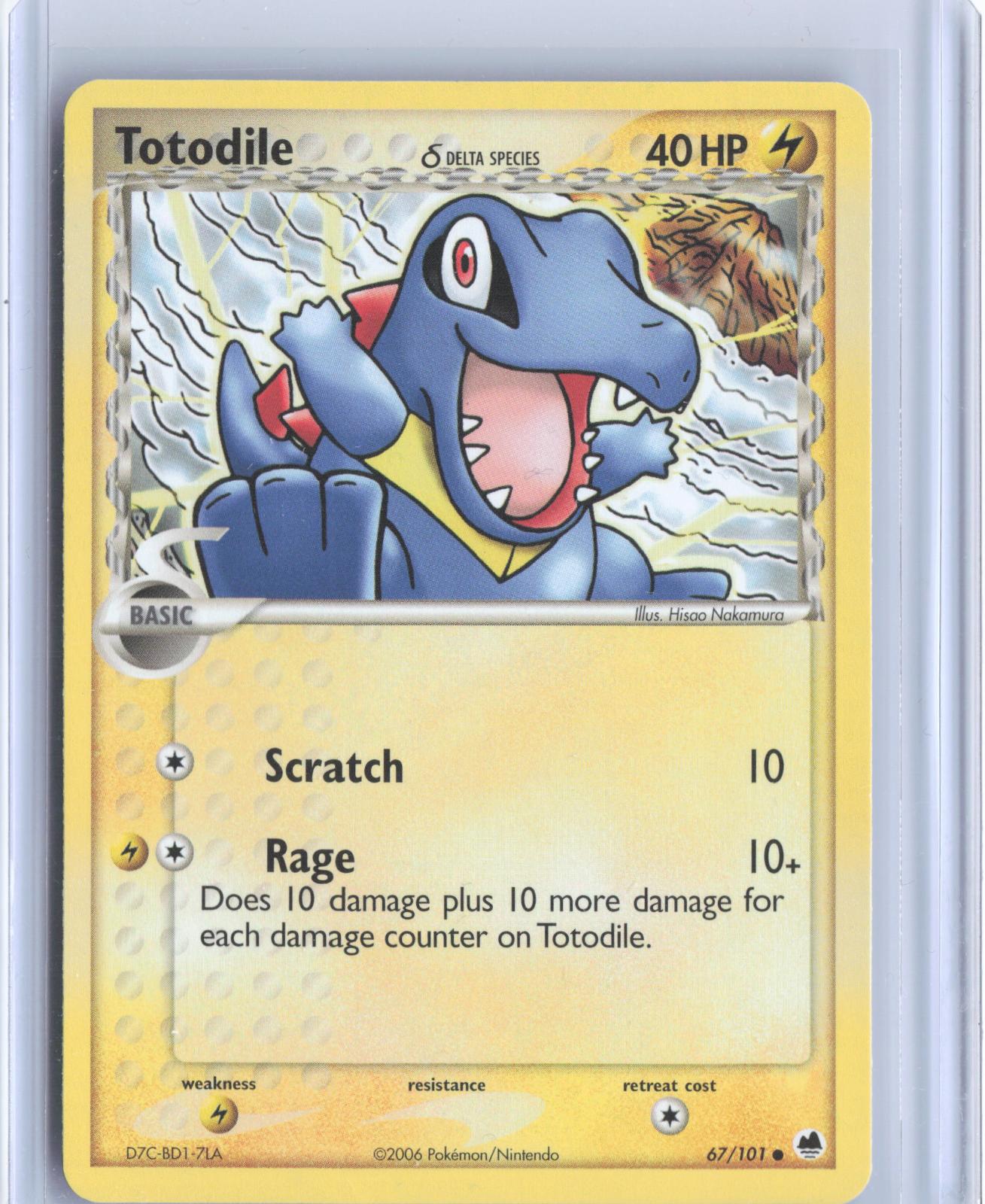 Totodile 67/101 Common Dragon Frontiers Pokemon TCG Card