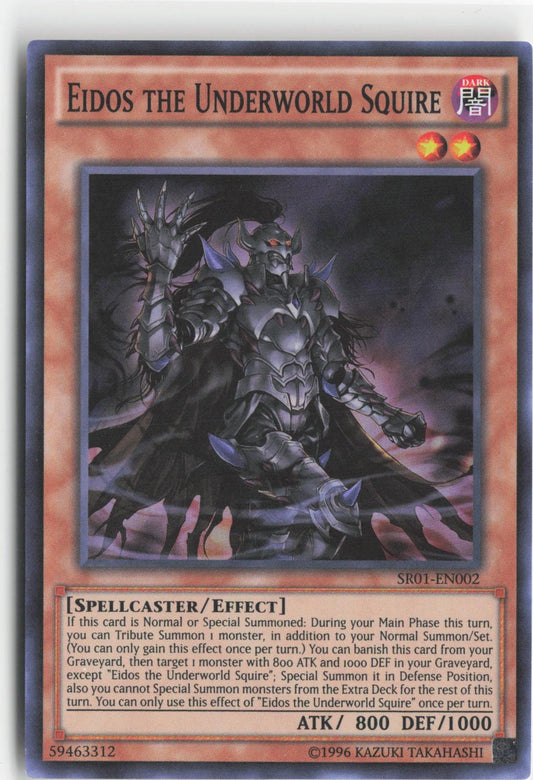 Eidos the Underworld Squire SR01-EN002 Structure Deck: Emperor of Darkness Yu-Gi-Oh 1st Edition