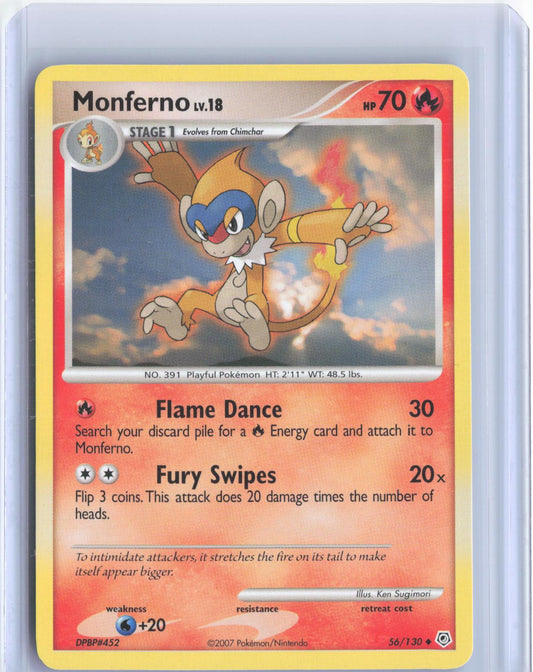 Monferno 56/130 Uncommon Diamond & Pearl Pokemon TCG Card